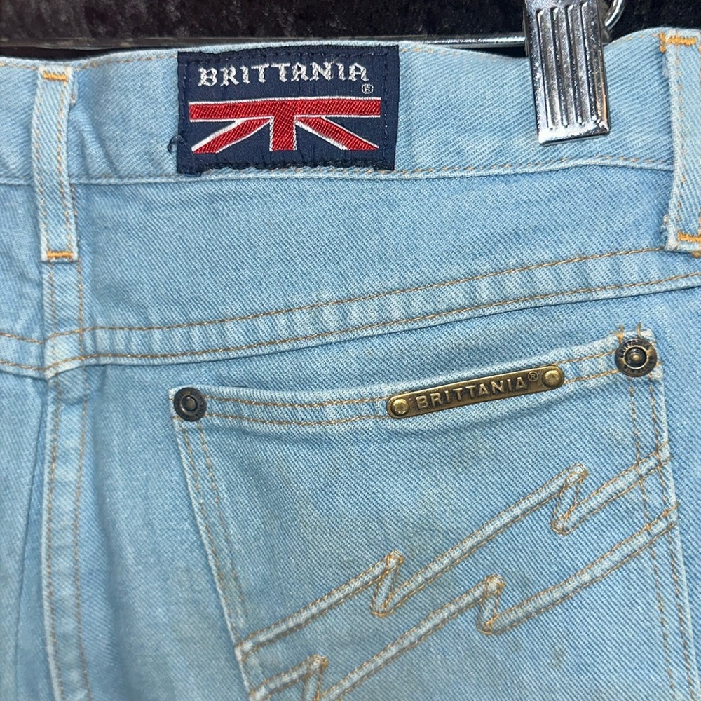 Deep Vintage Brittania light wash wide leg jeans - 1970’s 1980’s - 24 25 0 00 1